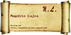 Magdits Lujza névjegykártya